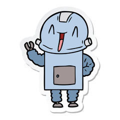 sticker of a cartoon robot