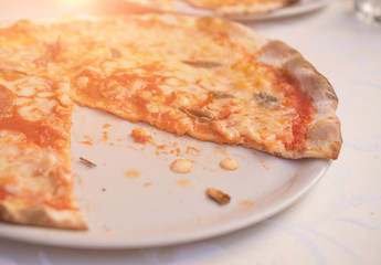 delicious Italian pizza on the table