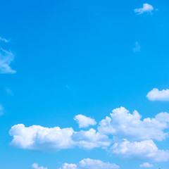 Blue sky with white clouds - Background