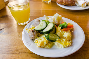  A plate with food