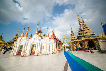 Shwedagon Pagoda Buddhist Temple in Yangon, Myanmar
