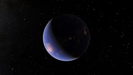 Exoplanet 3D illustration Second Earth (Elements of this image furnished by NASA)