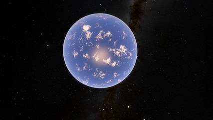 Obraz na płótnie Canvas Exoplanet 3D illustration Second Earth (Elements of this image furnished by NASA)