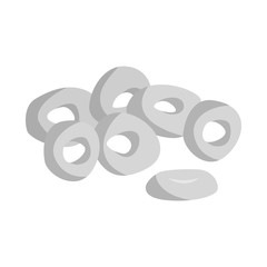 Vector illustration of onion  and ring  logo. Collection of onion  and chips   stock vector illustration.