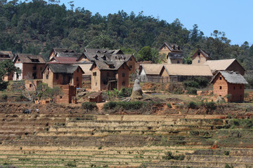 Fototapeta na wymiar Madagascan Highland Village