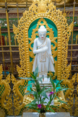 Templo do buda reclinado em Yangon, Myanmar.