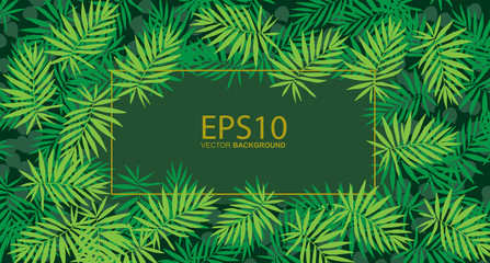 tropical green leaf pattern background