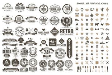 Vintage Retro Vector Logo for banner, poster, flyer © toonsteb