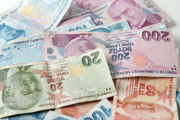 Fototapeta na wymiar American Dollar and Euro Banknotes