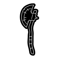 cartoon icon drawing of a medievil axe
