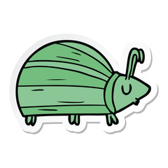 sticker of a funny cartoon bug