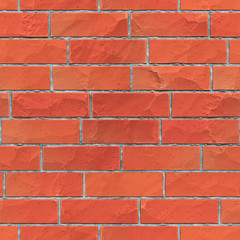 Obraz premium Seamless texture of red grunge brickwall. 3d render
