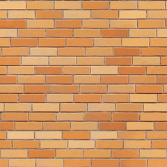 Obraz premium Seamless yellow-orange brick wall texture. 3d render
