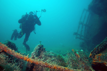 Fototapeta na wymiar wrecks of the Black Sea