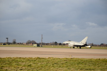 Fototapeta na wymiar typhoon military aircraft