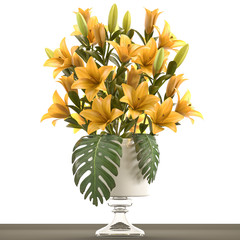 Bouquet of lily in a vase