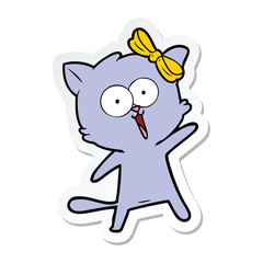 Obraz premium sticker of a cartoon cat