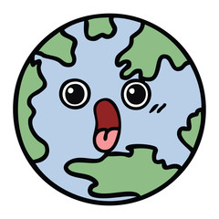 cute cartoon planet earth