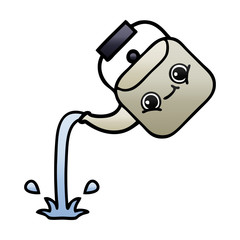 gradient shaded cartoon pouring kettle