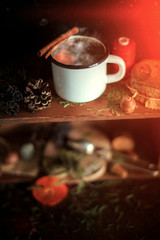 Obraz na płótnie Canvas tea with cinnamon