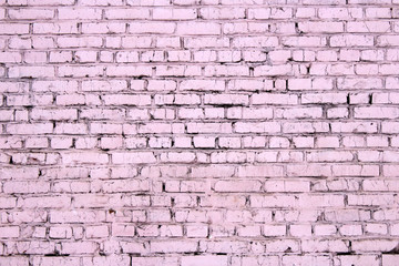 Background of old vintage brick wall, pink color