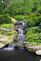 Fototapeta na wymiar waterfall in rock garden