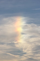 rainbow sky with clouds
