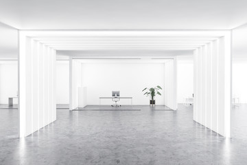 Fototapeta premium White manager office interior