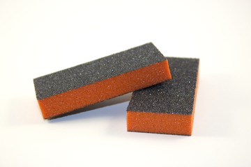 The manicure nail buff on white background isolation.