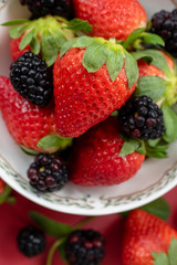 strawberries and blackberries