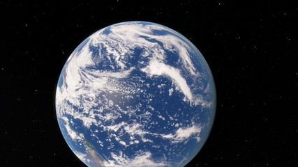 Planet Earth from space 3D illustration orbital view, our planet from the orbit, world, ocean, atmosphere, land, clouds, globe (Elements of this image furnished by NASA)
