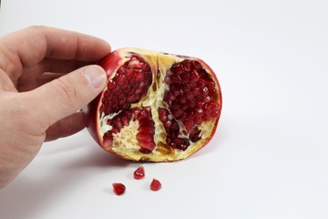 pomegranate isolated on a white background