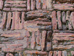macro texture from nature red stone geometry pattern