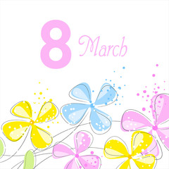 Vector background to the 8th of March (Women's Day)