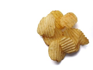 Crisps isolated on white background