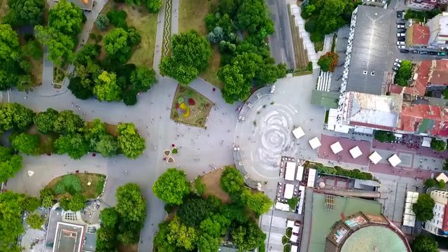 Top view of Varna park