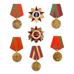 Commemorative medal of the Soviet Union. The inscription on the medal in Russian means in English,...