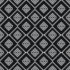 Seamless Black and White Triangles Mosaic Patterns, Abstract Geometric Triangle Background.