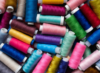 Collection of colorful threads