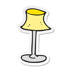 sticker of a cartoon lamp