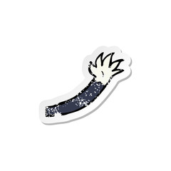 retro distressed sticker of a cartoon halloween vampire arm