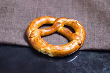 Shaped bread on the tablecloth