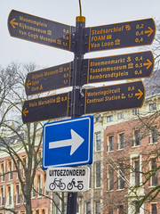 Direction signs Direction signs to historic places in the city