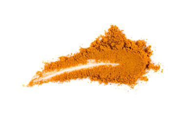 Mixture of Indian Spices and Herbs Powders Isolated