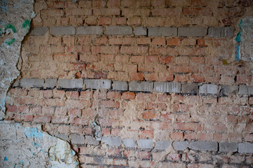 Fototapeta premium Brick texture with scratches and cracks