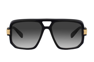 Fototapeta premium Black sunglasses with Black Gradient Lens isolated on white background