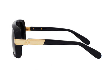 Black sunglasses with Black Gradient Lens isolated on white background