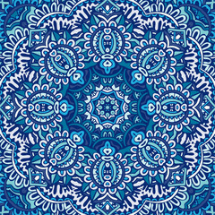 doodle abstract ornamental illustration winter background seamless vector pattern