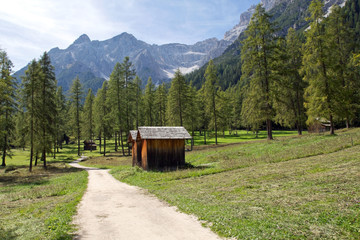 Fischleintal bei Sexten, Dolomiten in Südtirol, Italien