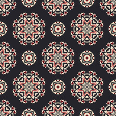 Seamless pattern mandala geometric ornament surface design